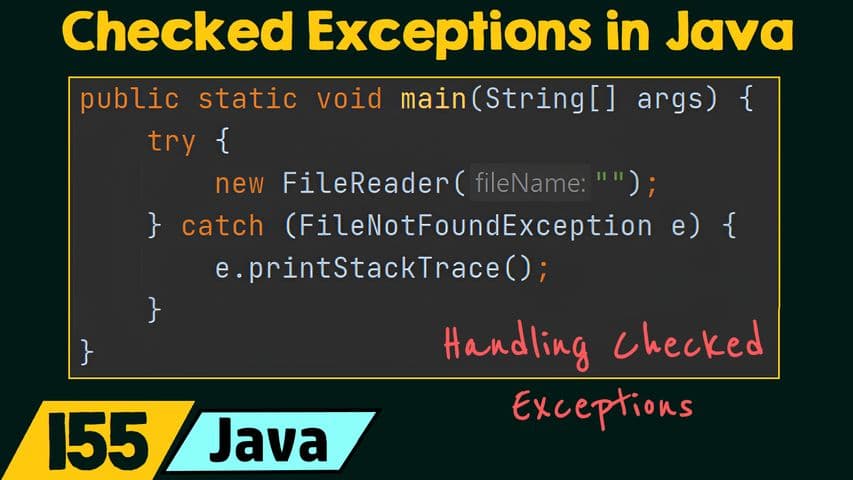 Checked Exceptions in Java