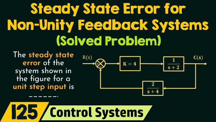 Steady State Error for Non-Unity Feedback Systems (Solved Problem)