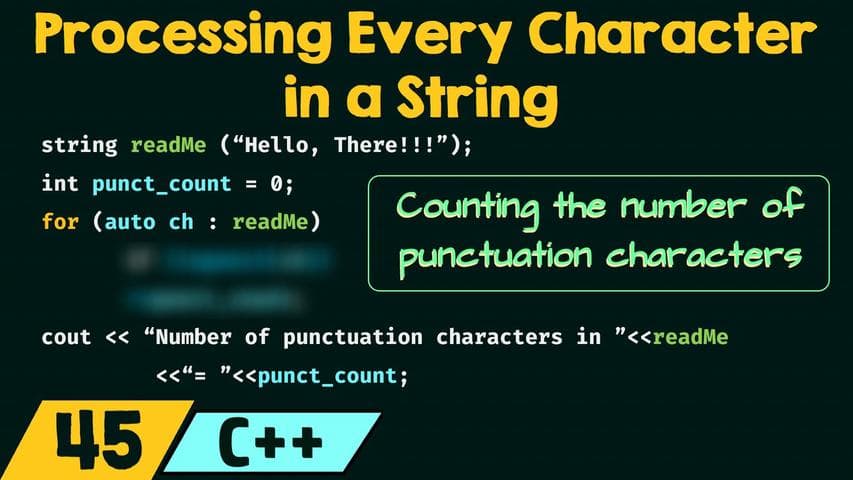 Processing Every Character in a String