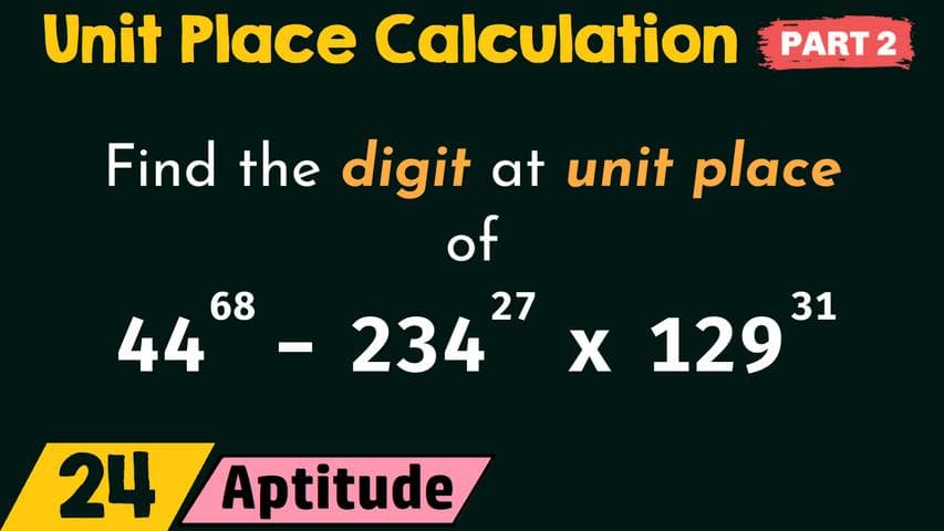 Unit Place Calculation (Part 2)