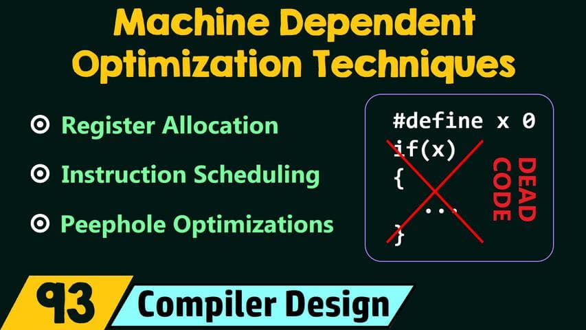 Machine Dependent Optimization Techniques