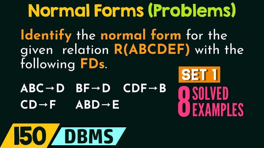 Normal Forms (Solved Problems) - Set 1