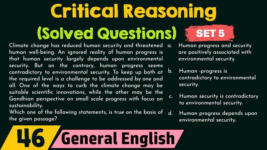 Critical Reasoning (Solved Questions) - Set 5