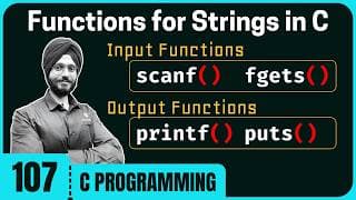 Functions for Strings in C