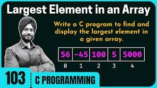 Largest Element in an Array in C