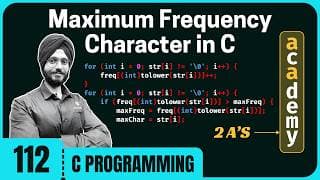 Maximum Frequency Character – C Program