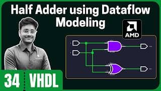 Half Adder using Dataflow Modeling