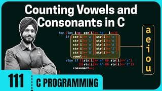 Counting Vowels and Consonants – C Program