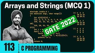 Arrays and Strings in C (Solved MCQ 1)