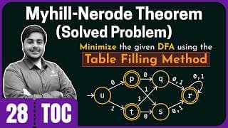 Myhill-Nerode Theorem (Solved Problem)